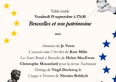 Table ronde Bruxelles et son patrimoine – vendredi 19 septembre